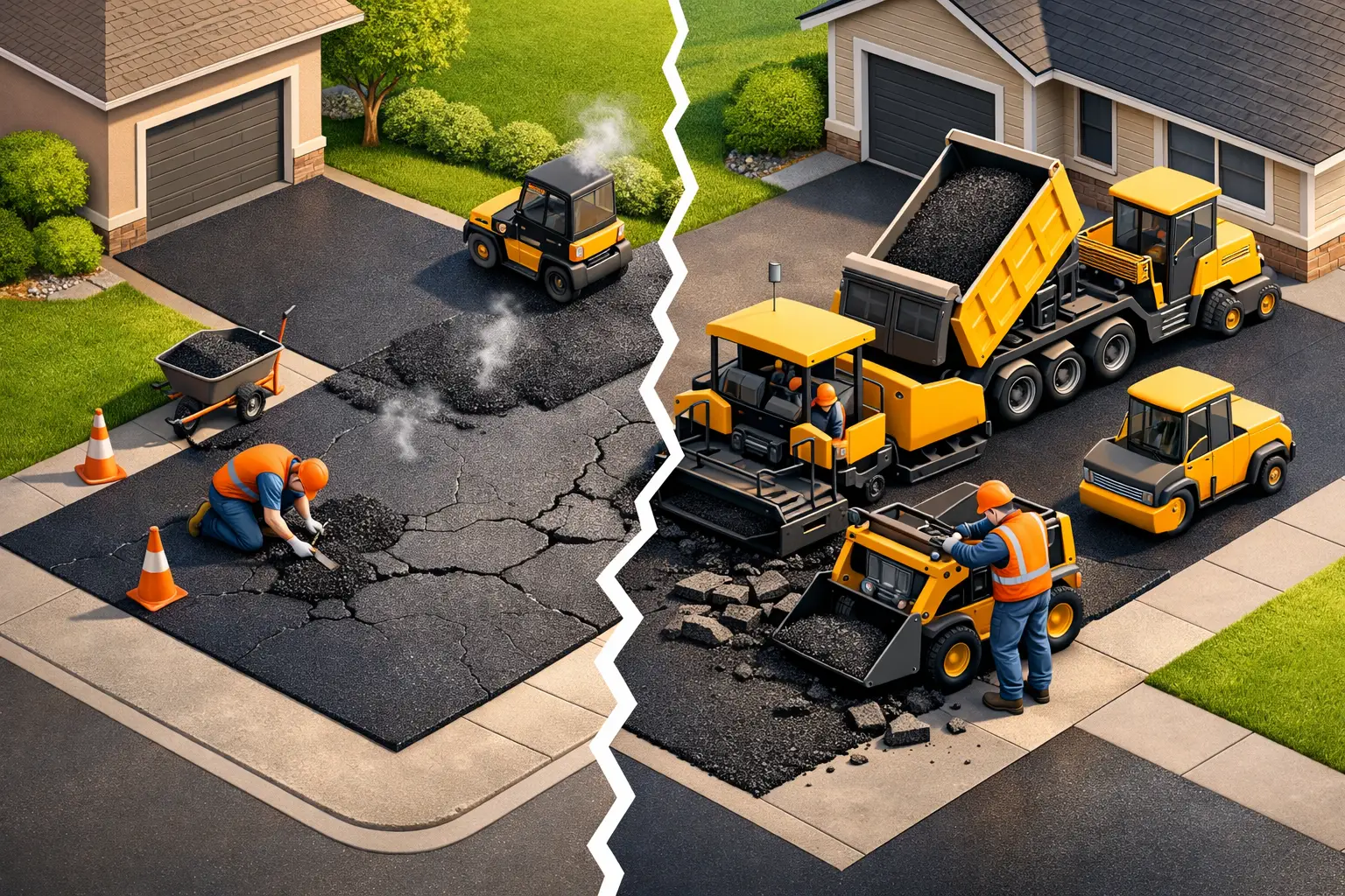 Asphalt Driveway Repair or Replacement Guide