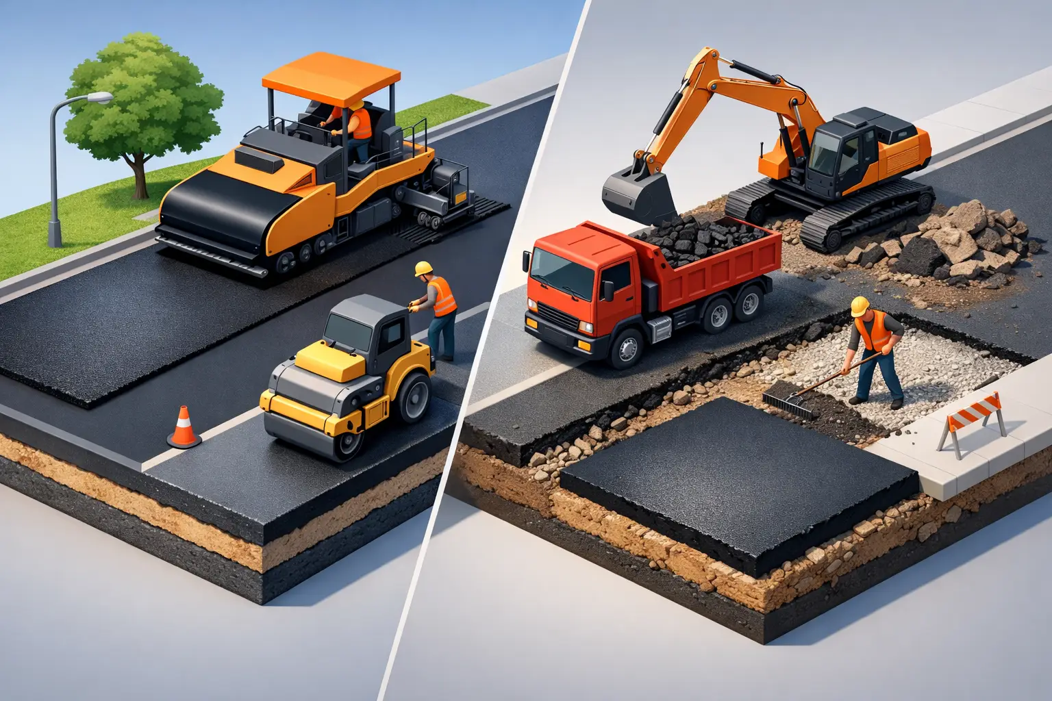 Asphalt Resurfacing Versus Replacement Explained