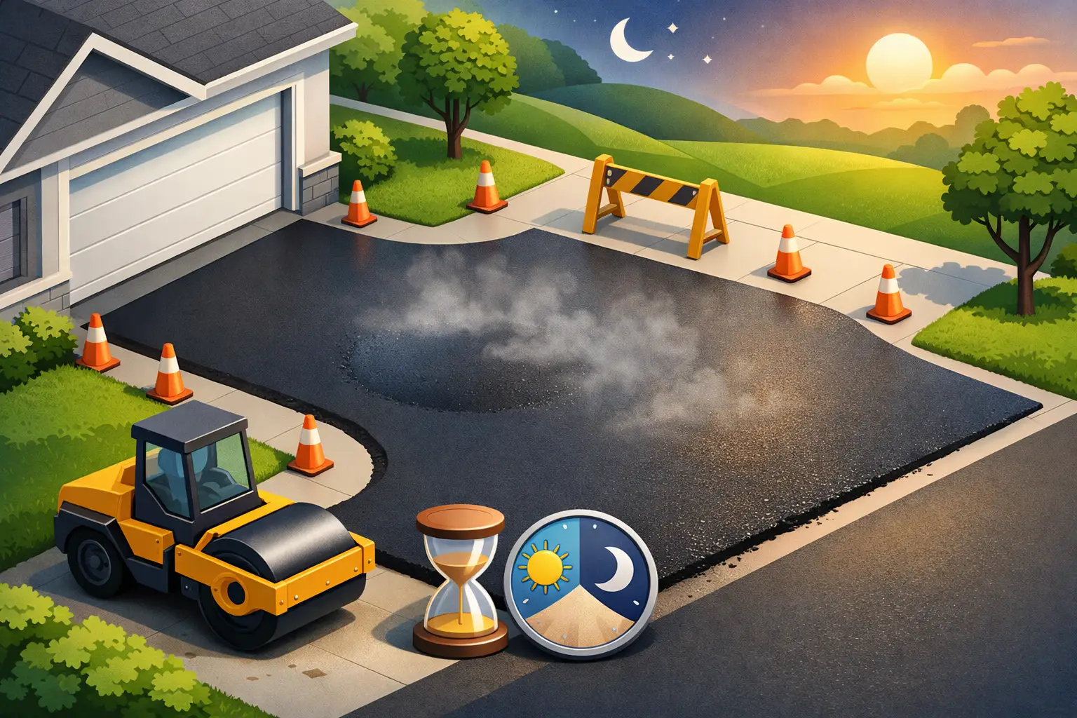 How Long Does Driveway Asphalt Take to Cure?