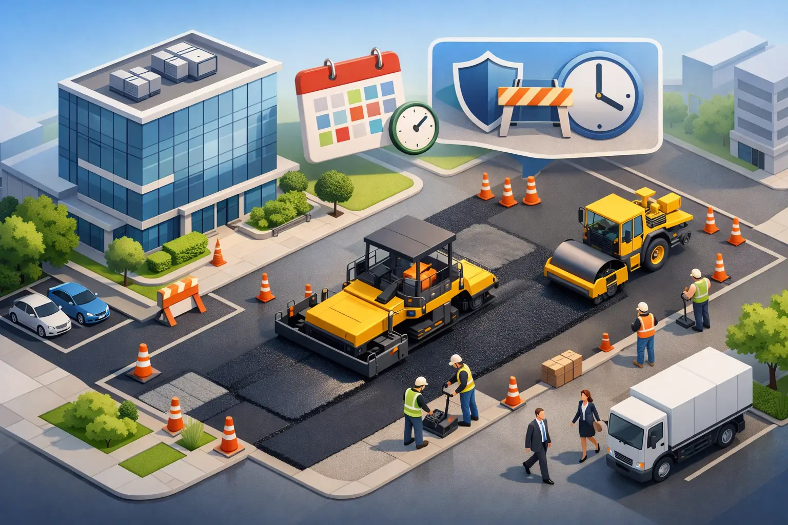 How to Schedule Commercial Paving Without Disruption