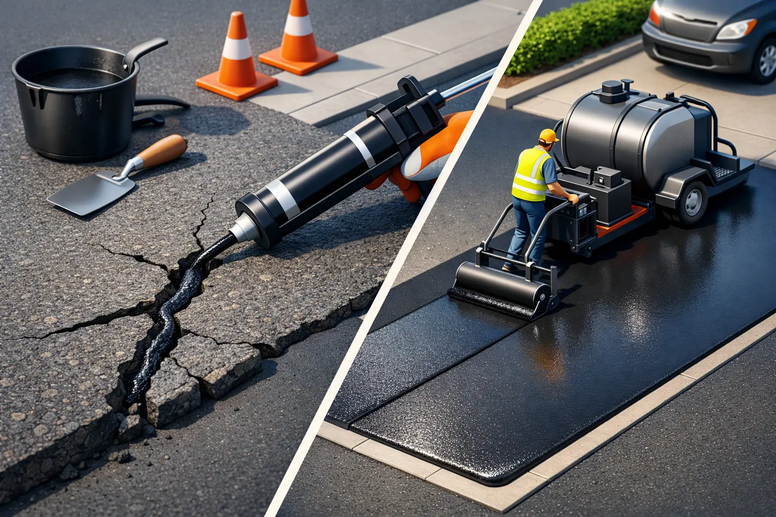 Why Asphalt Crack Repair Before Sealcoating Matters