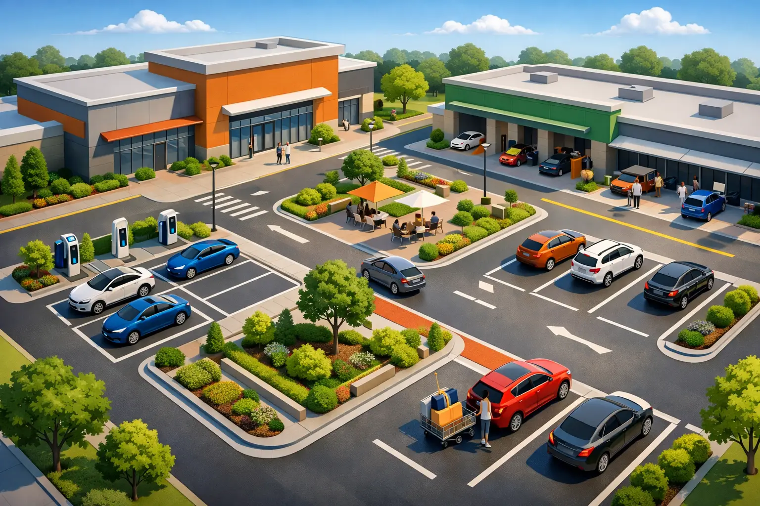 A Retail Parking Lot Makeover Example That Works
