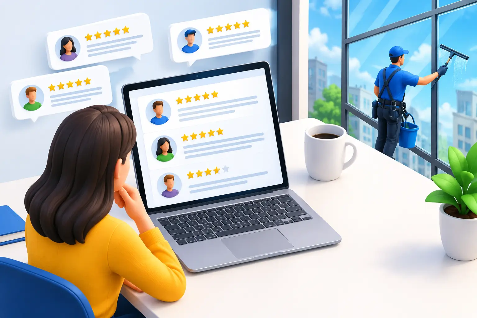 How to Read Window Cleaning Company Reviews